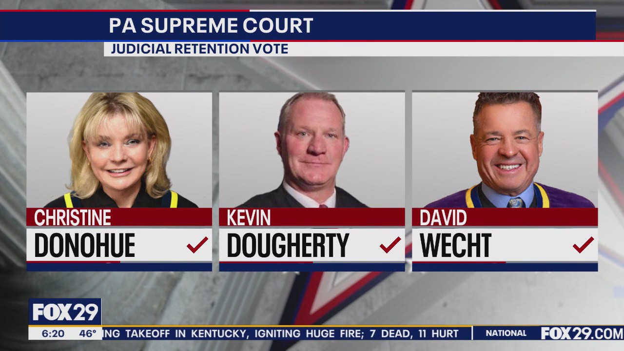 Pennsylvania retains Supreme Court justices, extending court's Democratic majority