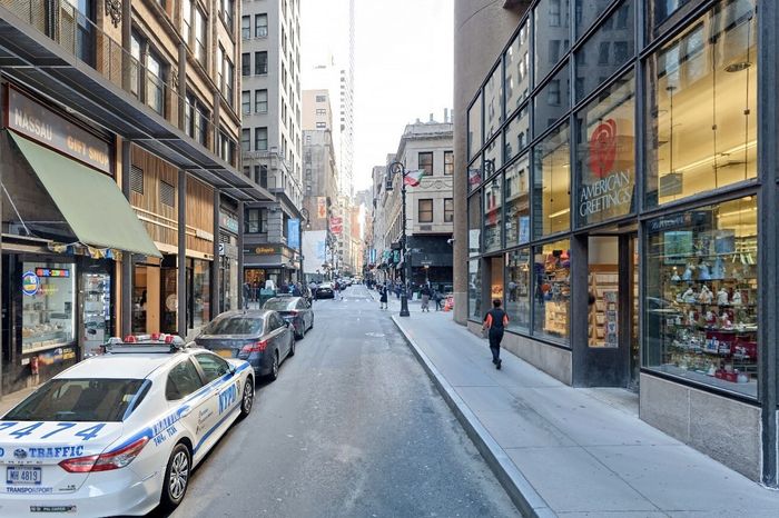 Arup's “Air Shed” is attached to the building, with no supports down at the street level. 