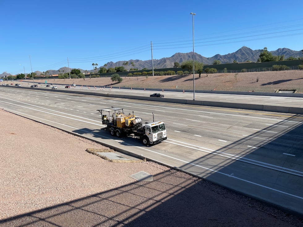 The Loop 101 between Princess and Shea in Scottsdale now has four general traffic lanes and an...