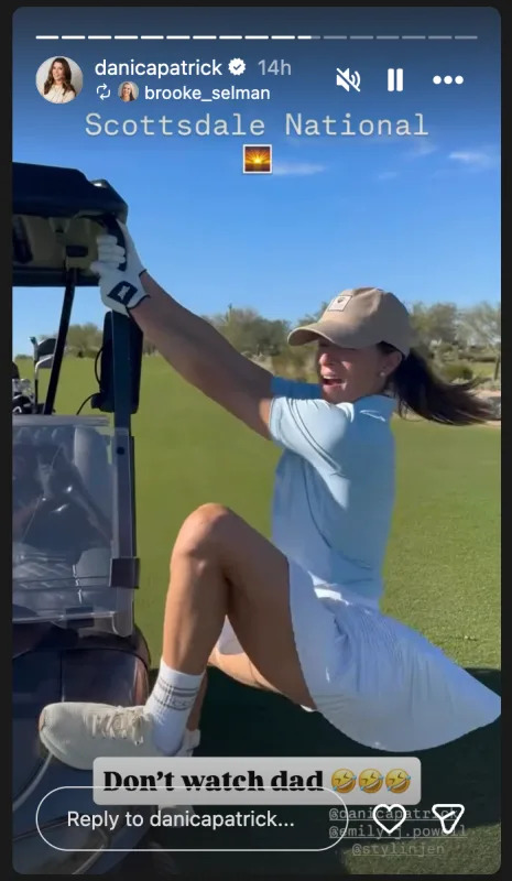 Danica on the course.Danica/IG