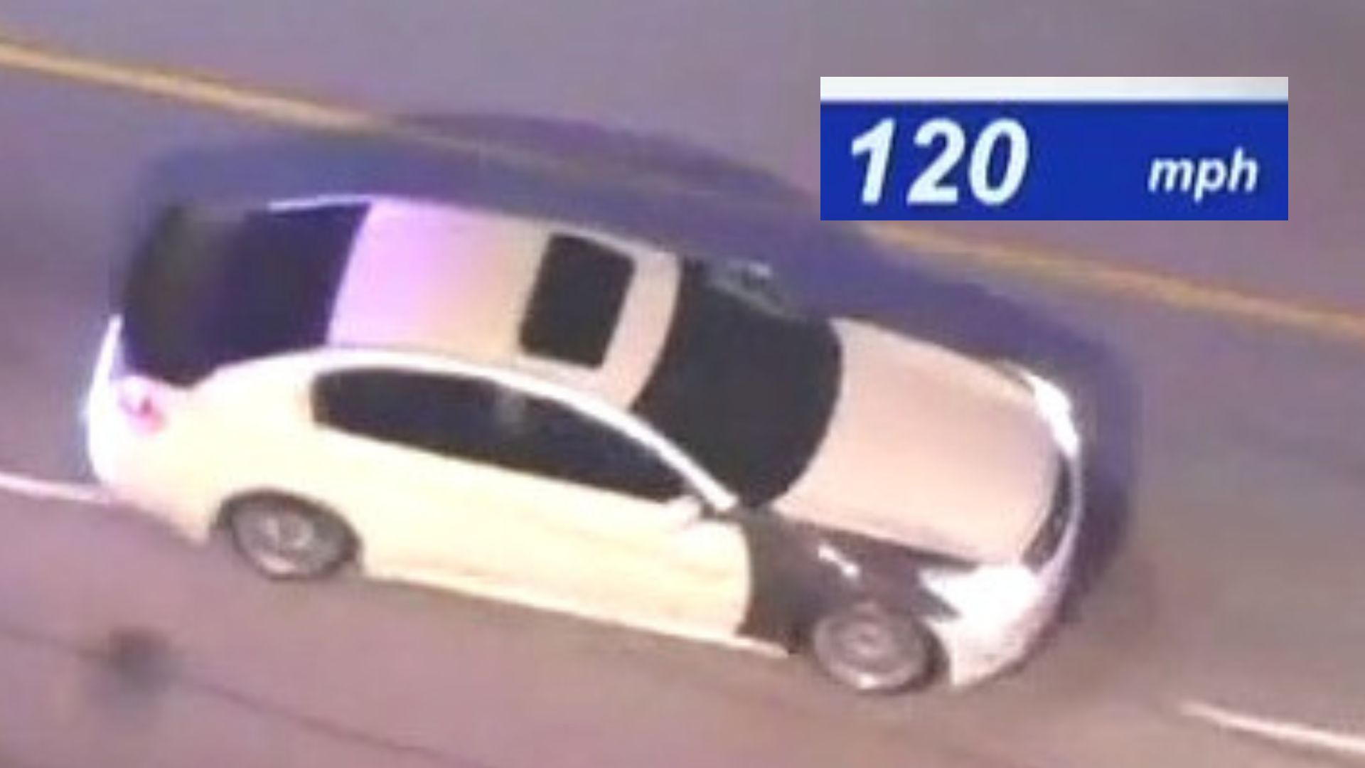 Police chase suspect clocked at 120 mph