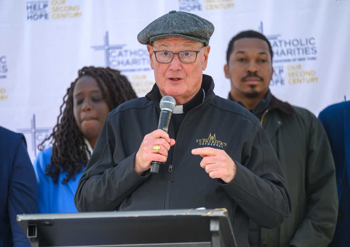 Cardinal Dolan speaking