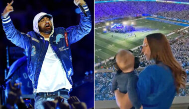 Eminem's Daughter Hailie Jade Posts Sweet Video of Son Elliot Watching His Grandpa Perform at Thanksgiving Halftime Show