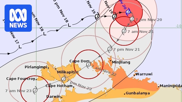 Darwin included in cyclone watch as Fina set to begin tracking south-west on Thursday
