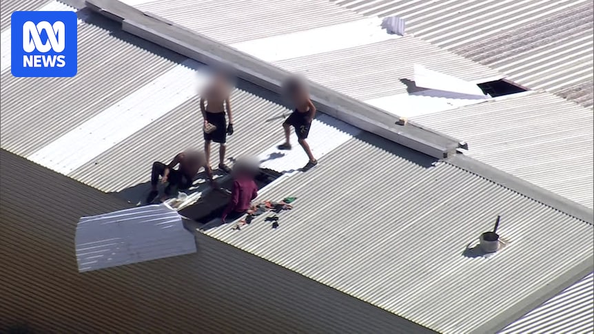 Disturbance at Banksia Hill Detention Centre, children on roof