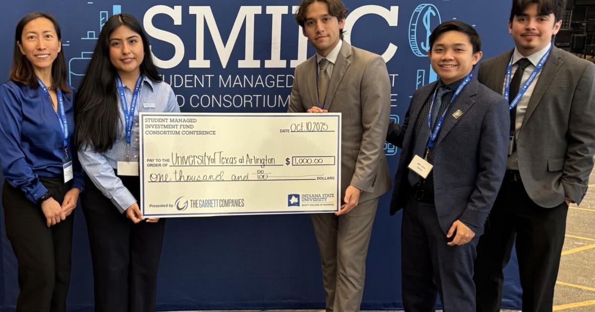UTA Student Managed Investment Fund team wins poster contest at national conference | Campus