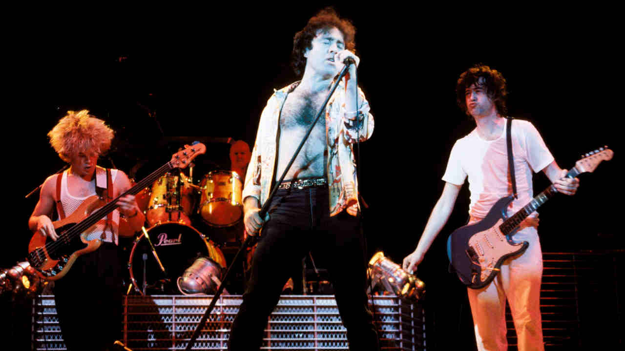 The Firm performing onstage in in 1984