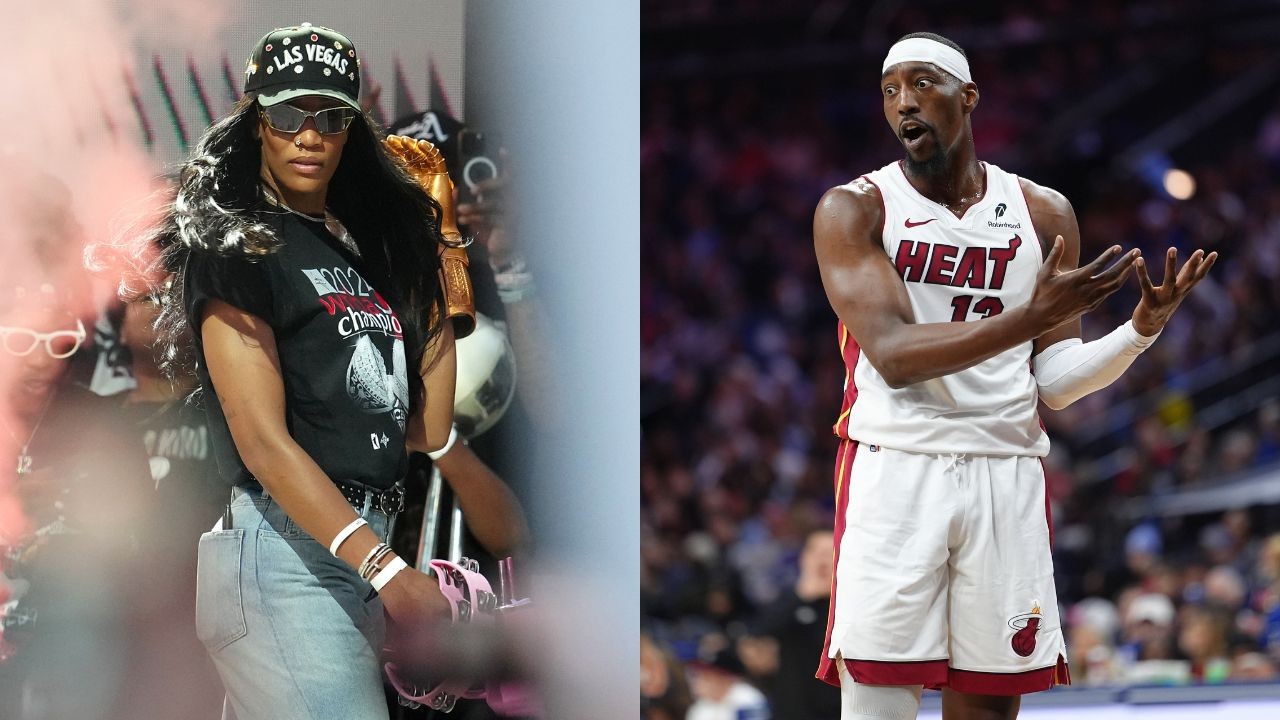 July 27, 2025, Arlington, Texas, USA: Las Vegas Aces center AJA WILSON (22) reacts to a missed shot during a WNBA, Basketball Damen, USA game between the Las Vegas Aces and Dallas Wings at College Park Center.