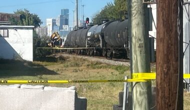 Train derailment in Houston's East End; apartment evacuated as precaution