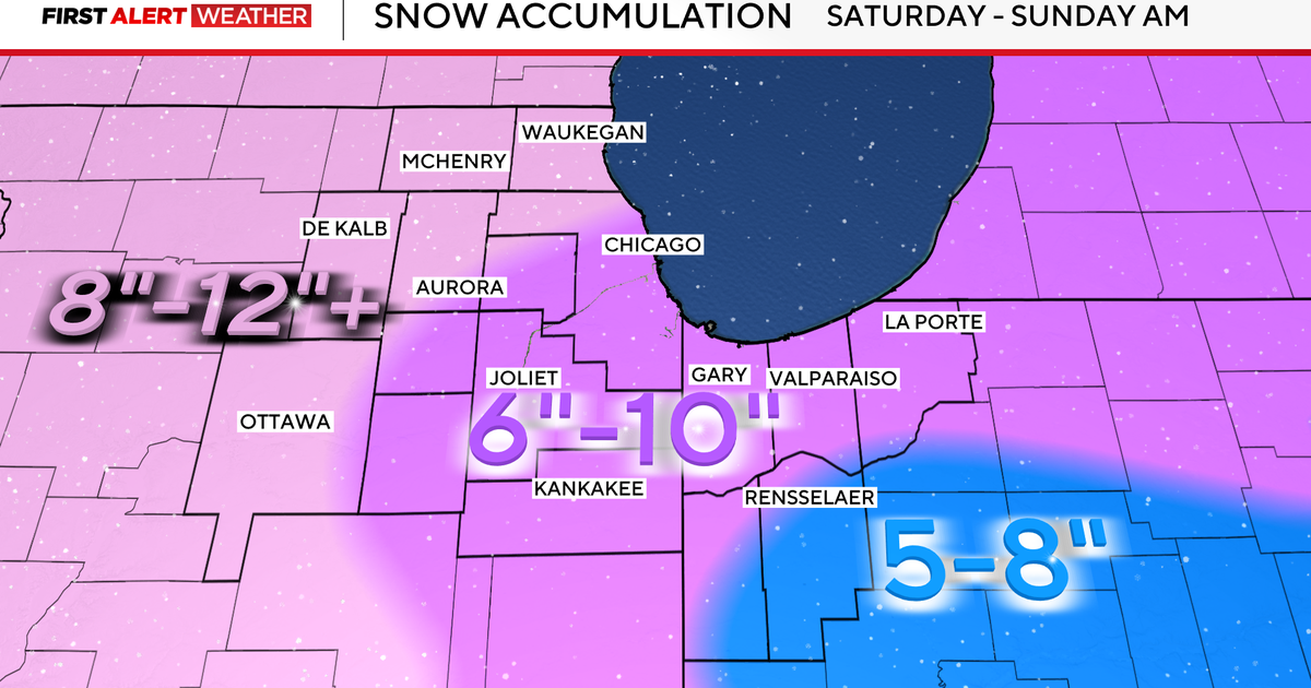 Winter storm warning in effect for Chicago area with 6 to 12 inches of snowfall possible