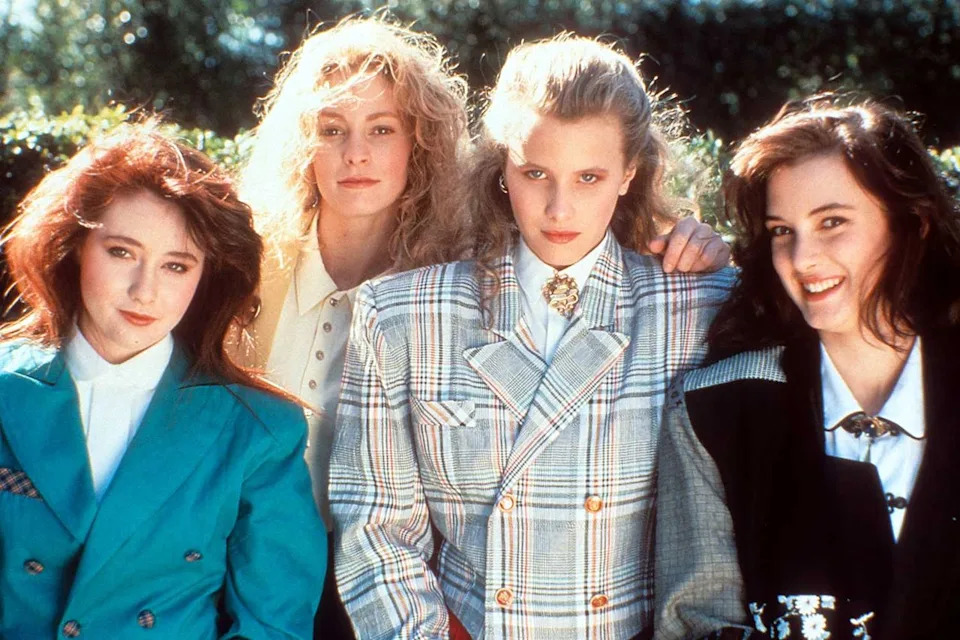 New World Pictures/Getty The cast of 'Heathers.' From left: Shannen Doherty, Lisanne Falk, Kim Walker and Winona Ryder.