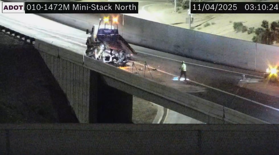 One person is dead and two are injured after a crash at the Phoenix Ministack on Nov. 3, 2025.
