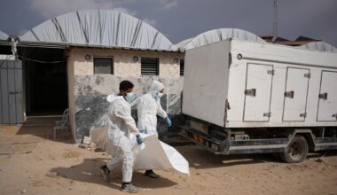 Israel returns 15 Palestinian bodies to Gaza, where displaced families endure winter rains