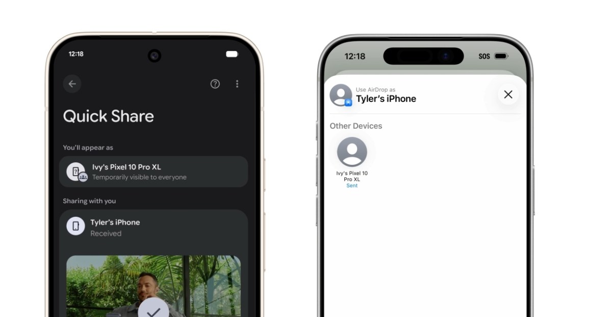 Pixel 10 phones are now compatible with AirDrop