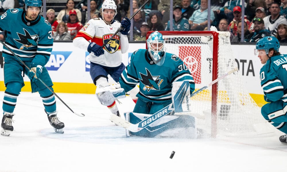 Askarov Makes 37 Saves, Sharks Beat Defending Champs 3-1