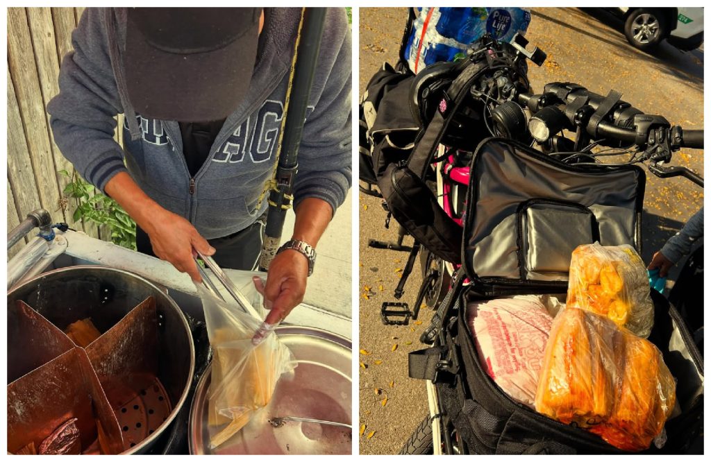 Cycling x Solidarity, a collective of Chicago cyclists, organizes bike tours where participants buy out tamale vendors in Pilsen, Little Village and other neighborhoods so they can return to the safety of their homes.