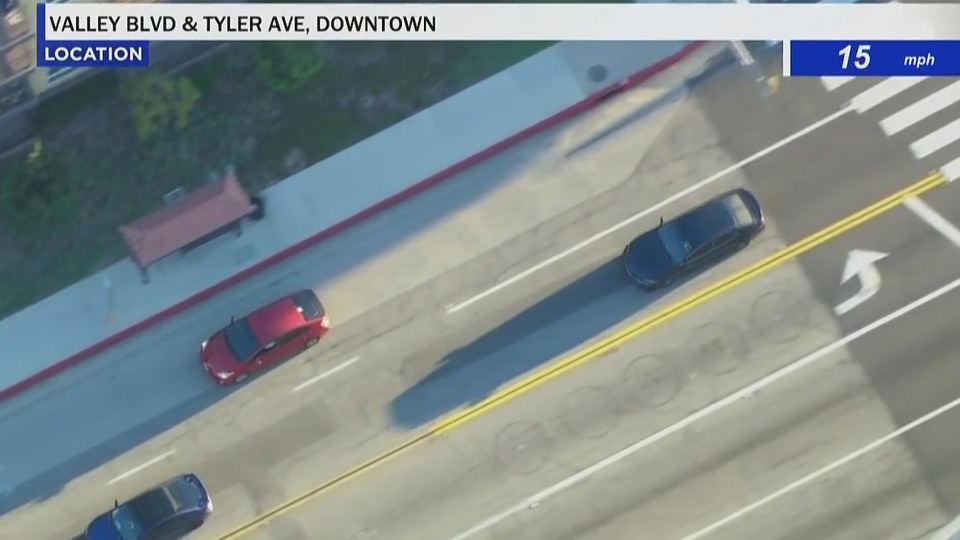 Police pursuit in LA's San Gabriel Valley