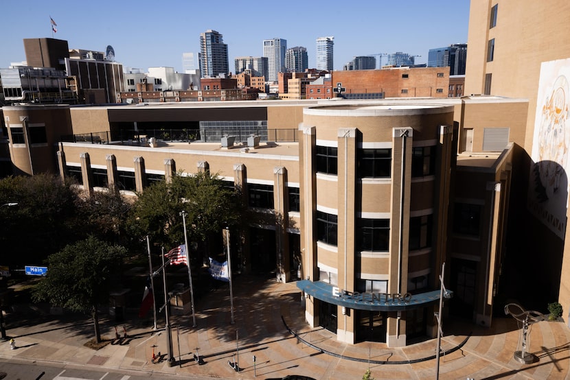 The exterior of Dallas College’s El Centro Campus in downtown Dallas on Friday, Nov. 14, 2025.