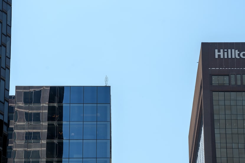 Antony Gormley, Domain CVI, 2025. Stainless steel. 75 1/4 x 24 1/8 x 1/8 inches (191 x 61.4...