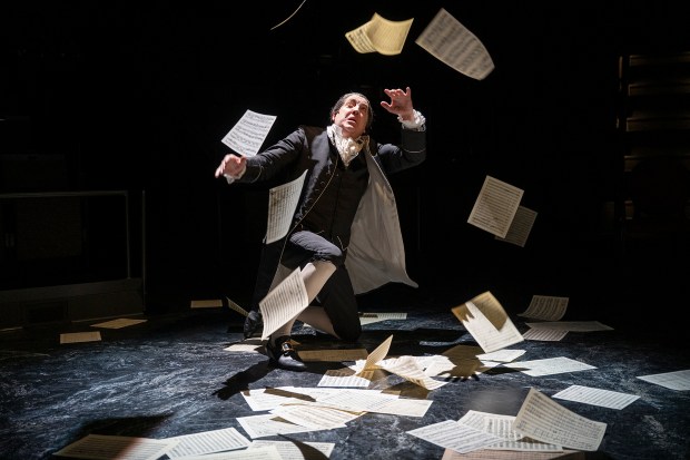 Ian Barford in "Amadeus" at Steppenwolf Theatre. (Michael Brosilow)