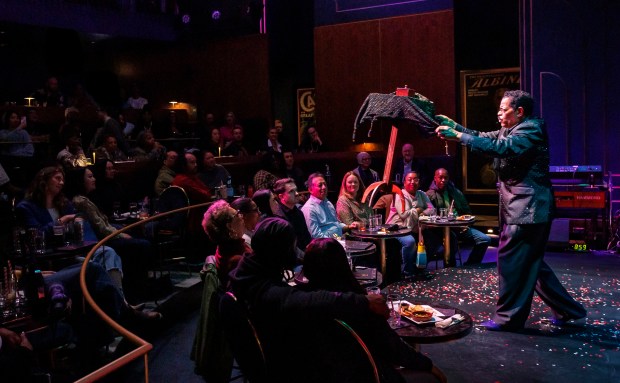 Chicago magician Walter King Jr., aka The Spellbinder, performs "Diary of a Black Illusionist" at the Magic Lounge. (Sarah Elizabeth Larson)