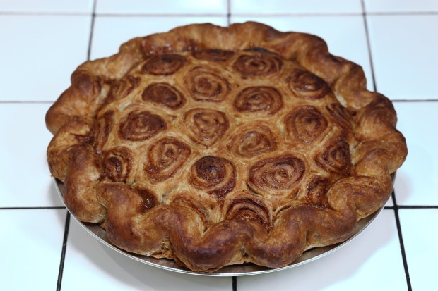 A pie called The One for Paul at the pastry...