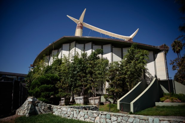 The Bruce Goff-designed Pavilion for Japanese Art at the Los Angeles County Museum of Art, on Oct. 10, 2025. (E. Jason Wambsgans/Chicago Tribune)