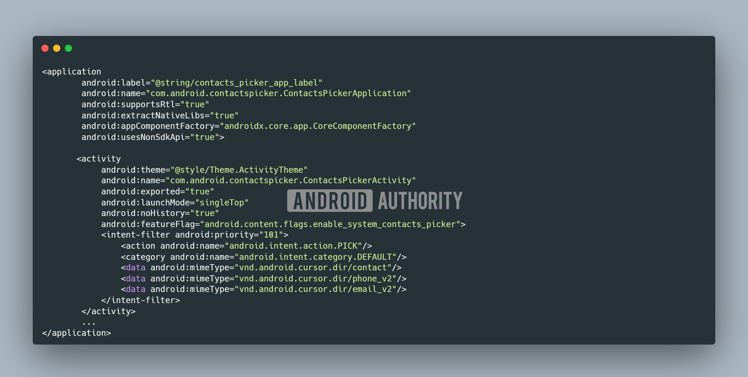 Contacts Picker Manifest Contacts Picker Manifest