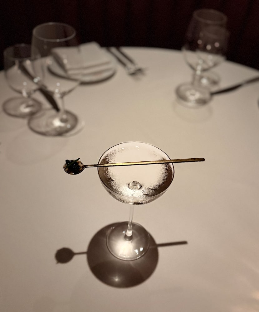 This $55 martini at Tango Room in the Dallas Design District has a showstopper topper: caviar.