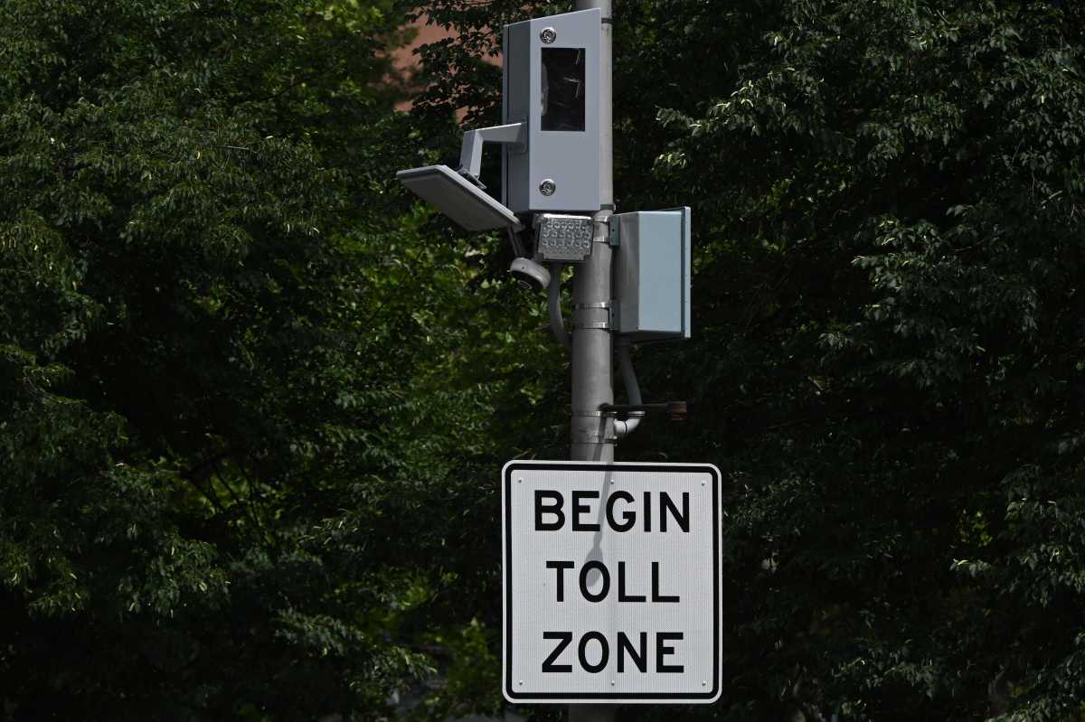 a congestion pricing toll camera in NYC