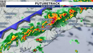 Saturday night storms bringing hail and damaging winds across Houston