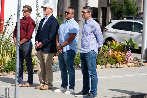 Encinitas City Council members: Luke Shaffer, Mayor Bruce Ehlers, Marco...