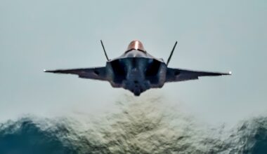 U.S. Air Force Capt. Kristin “Beo” Wolfe, F-35A Lightning II Demonstration Team commander and pilot, takes off from Selfridge Air National Guard base for the 2020 London SkyDrive Air Show in Canada Sep. 12, 2020, Harrison Township, Mich. The F-35 Demo Team flew alongside the F-16 Viper, the F-22 Raptor, the A-10 Thunderbolt II, and the Air Force Thunderbirds aerial demonstration teams in London, Ontario, Canada. (U.S. Air Force photo by Capt. Kip Sumner)