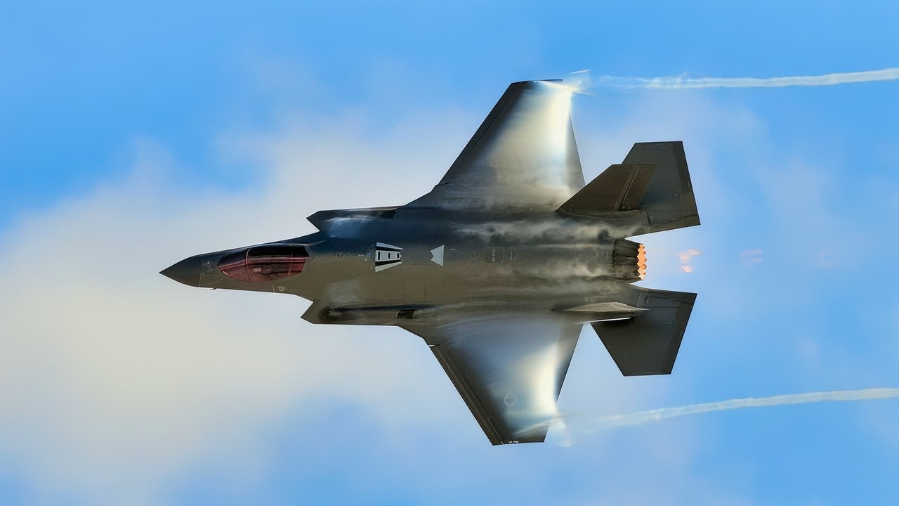 Capt. Kristin “Beo” Wolfe, F-35A Lightning II Demonstration Team pilot and commander, banks hard left making vapor trails over and behind the wings during a practice demonstration at Hill Air Force Base, Utah, Mar. 23, 2021. The demonstration team is part of Air Combat Command and is assigned to the 388th Fighter Wing at Hill AFB. Capt. Wolfe grew up a military child as the daughter of retired Col. Jon Wolfe and has flown the T-6 Texan II, T-38 Talon, F-22 Raptor and now the F-35A Lightning II. (U.S. Air Force photo by Alex R. Lloyd)