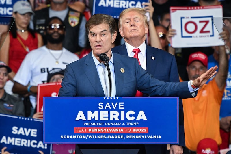 Dr. Mehmet Oz and President Donald Trump.
