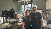 Jordan and Carlos Sanchez own the Saint Coco Coffee Bar in North Park. Their small business opened two months ago at Arizona St and University Avenue, November 29, 2025.
