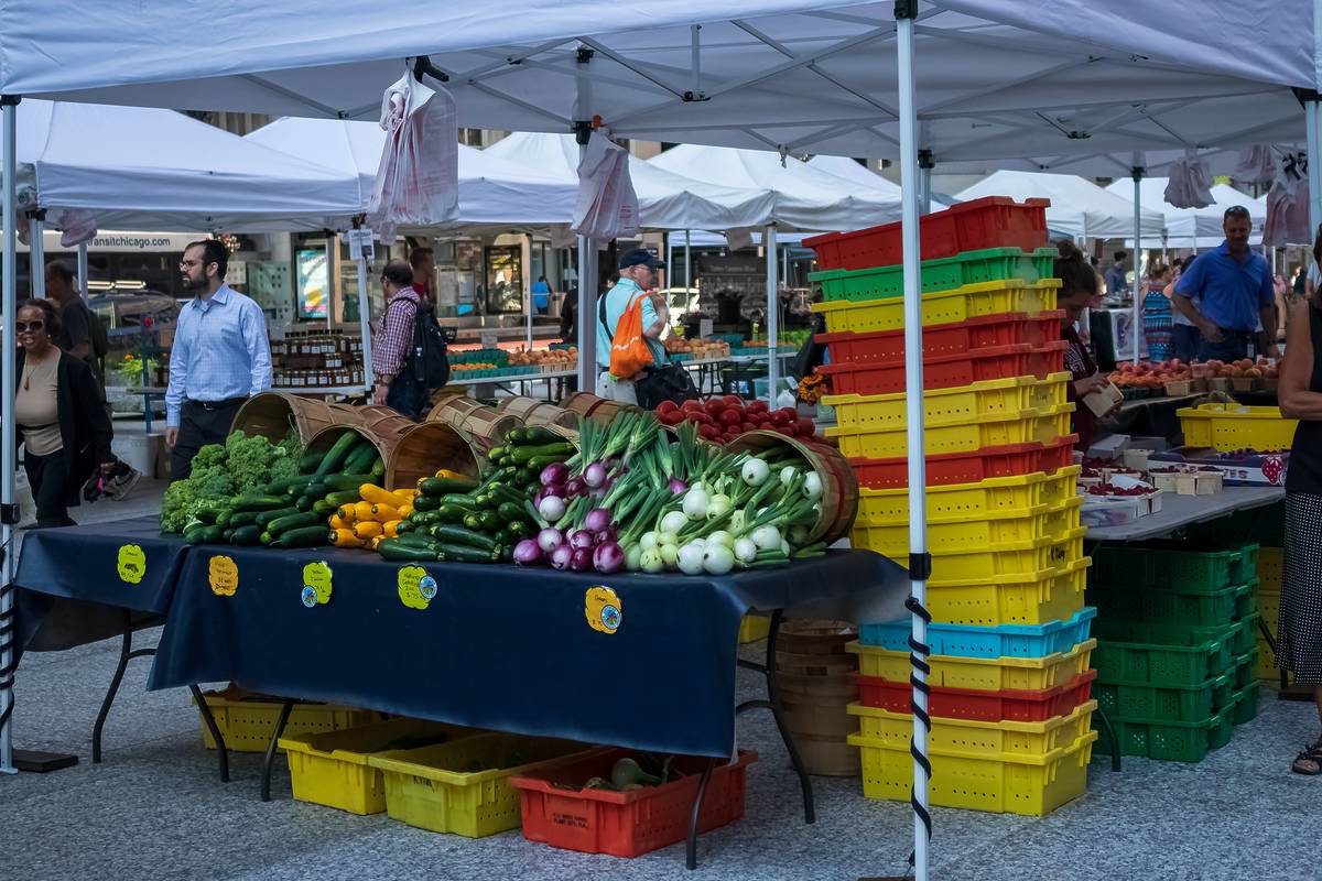 Farmers market in Chicago