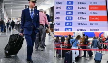More than 1,600 flights canceled early Monday after shutdown's worst day for air travel