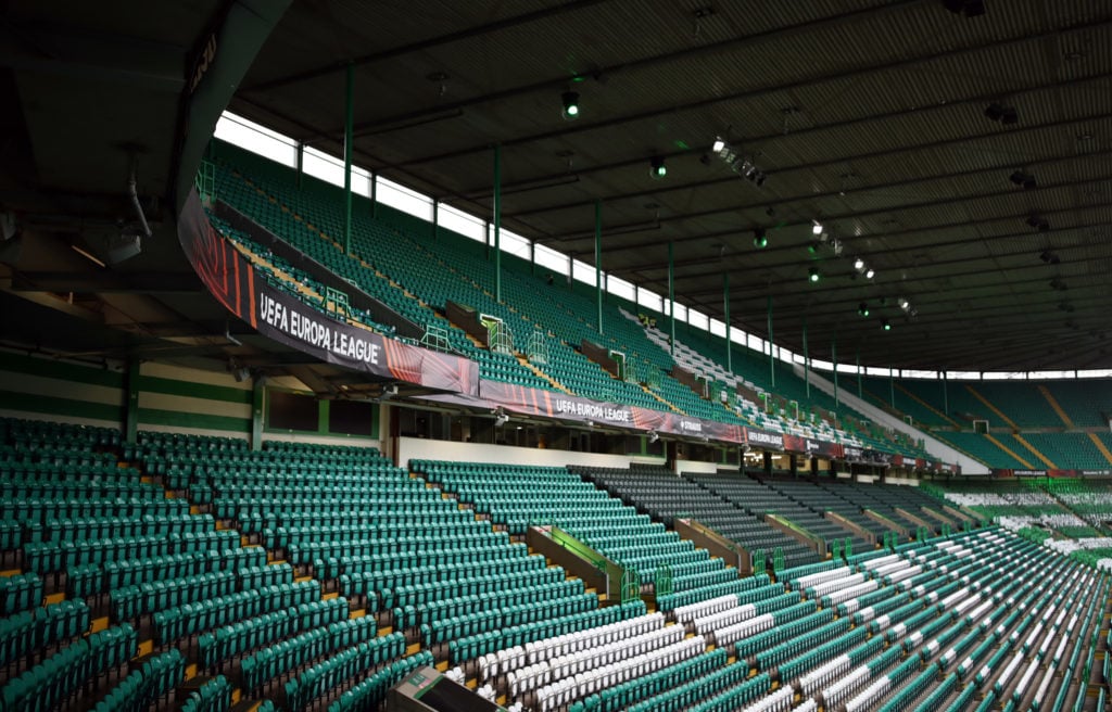General view inside the stadium ahead of the UEFA Europa League group G match between Celtic FC and Bayer Leverkusen at Celtic Park