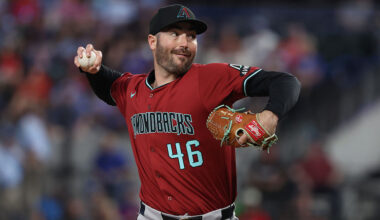 John Curtiss #46 of the Arizona Diamondbacks...