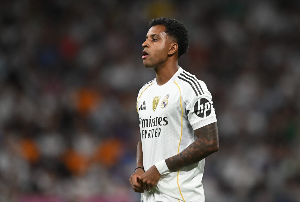 Rodrygo playing for Real Madrid against Mallorca in La Liga.