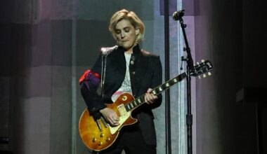 SATURDAY NIGHT LIVE -- Episode 1888 -- Pictured: Musical guest Brandi Carlile performs "Church & State" on Saturday, November 1, 2025 -- (Photo by: Will Heath/NBC via Getty Images)