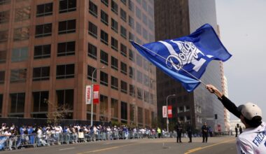 Fans celebrate in downtown LA for Dodgers parade – NBC Los Angeles
