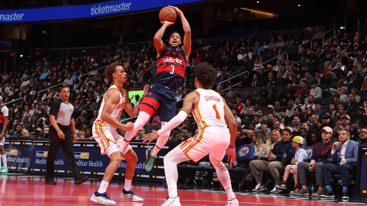 Wizards snap 14-game skid with 132-113 win over Hawks – NBC4 Washington