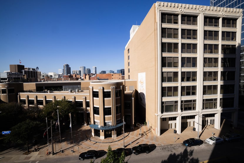 The exterior of Dallas College’s El Centro Campus in downtown Dallas on Friday, Nov. 14, 2025. 
