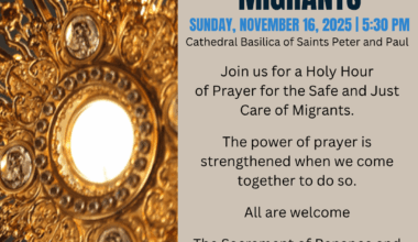 Holy Hour to Pray for Safe and Just Care of Migrants