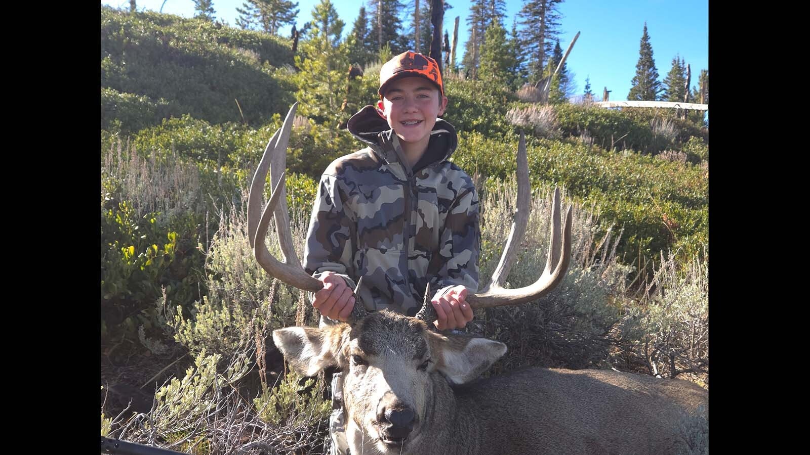 Brock Hansen got this mule deer buck during a family hunting trip in southwest Wyoming.