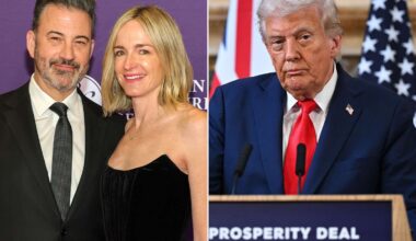 Jimmy Kimmel's wife opens up about pain of family supporting Trump