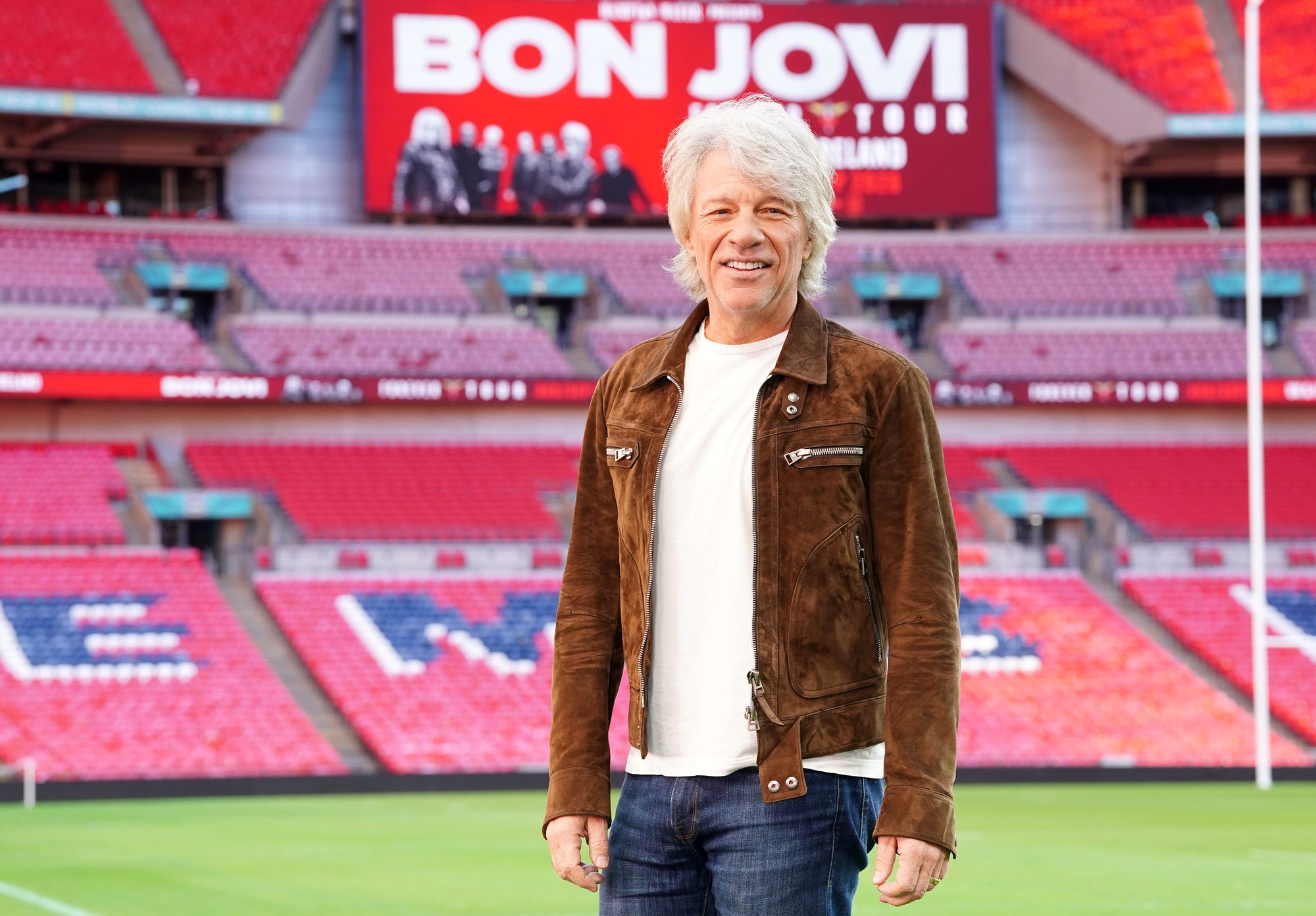 Bon Jovi at Wembley Stadium ahead of the band’s shows next year
