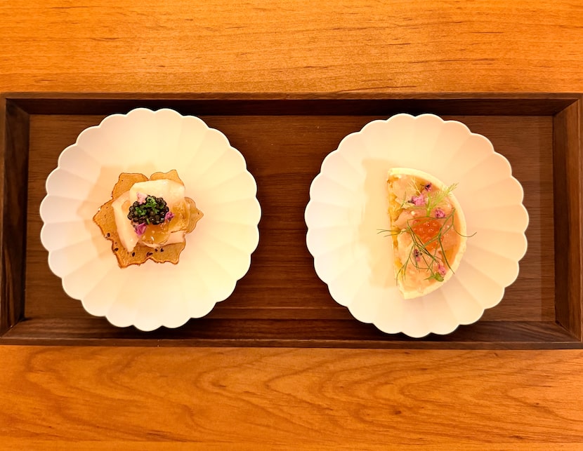 Dinner at Sushi Kozy in downtown Dallas starts with a series of single bites. The evening...